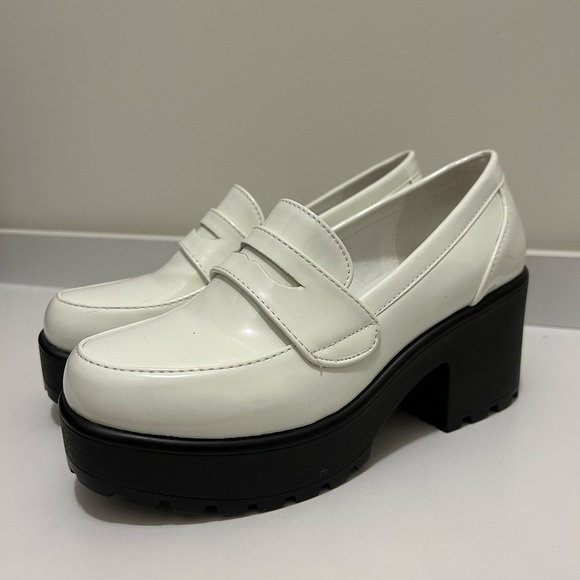 NASTY GAL Faux Leather Chunky Penny Loafers - Picture 2 of 5